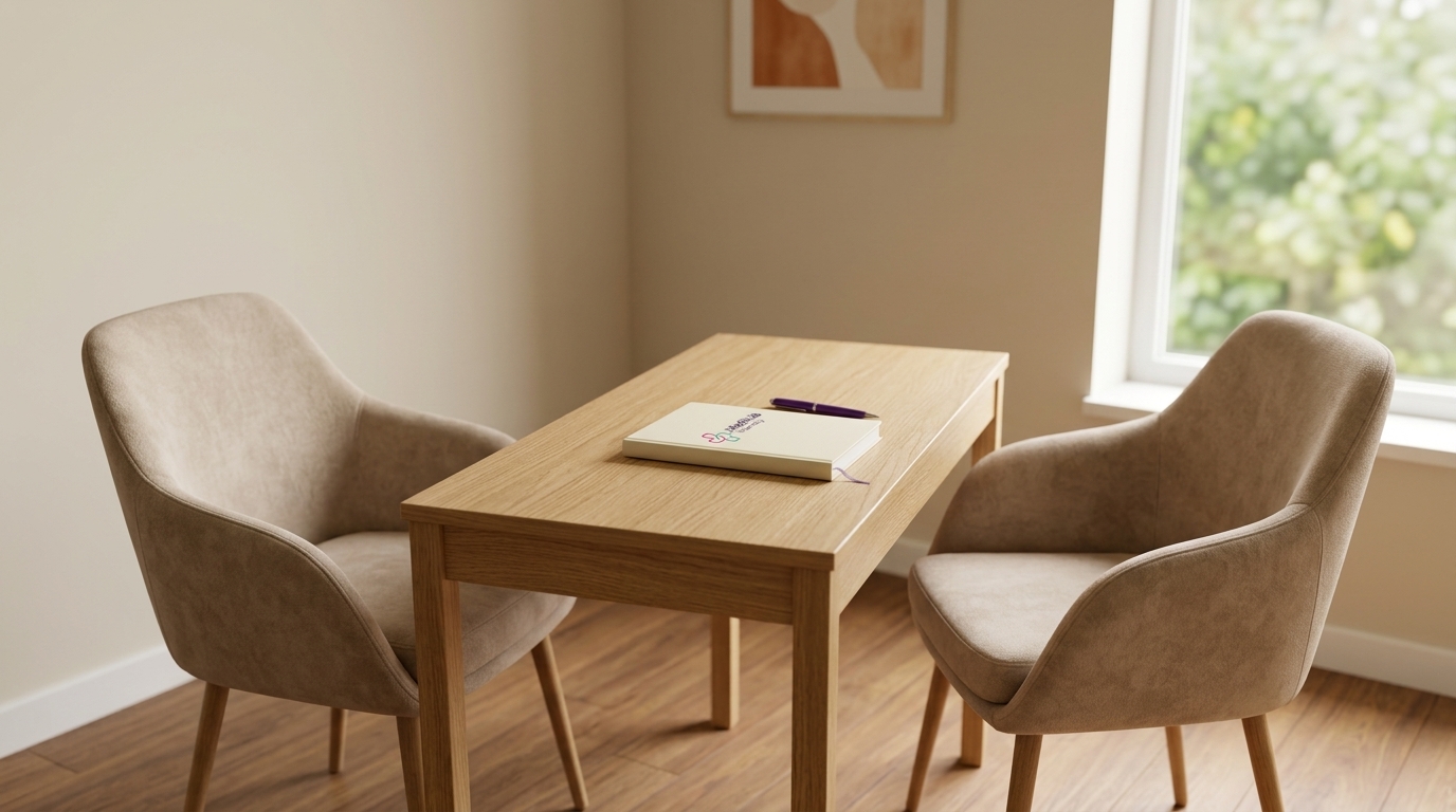 A private consultation room at Medihub Pharmacy Swansea where patients attend face-to-face Mounjaro appointments with a GPhC-registered Independent Prescriber